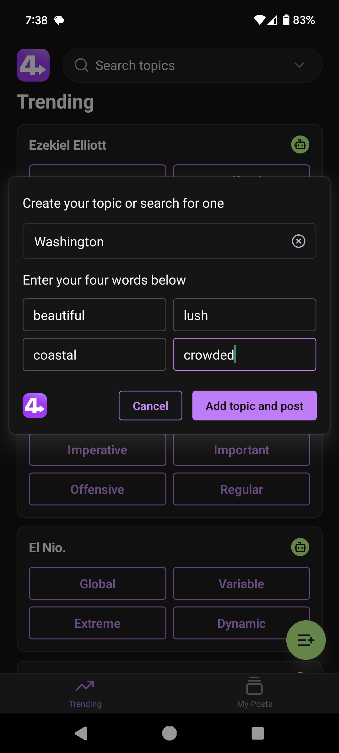 Topics discovery